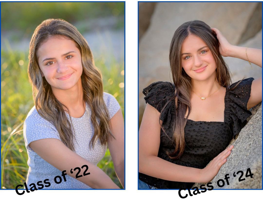 2 high school senior girls yearbook photo
