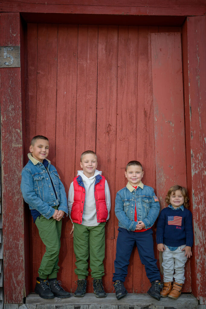 family portrait of just brothers in wareham, ma