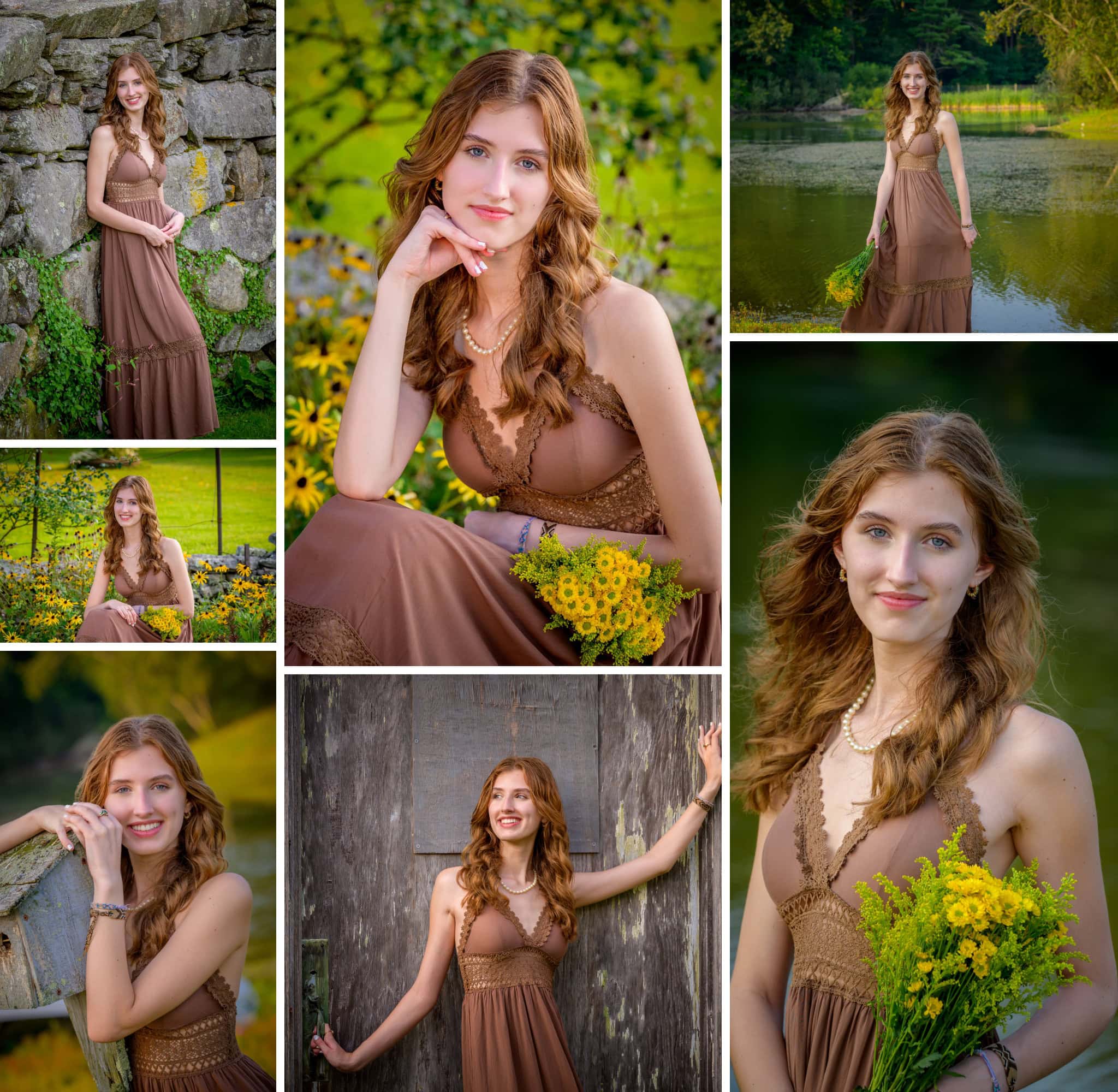 at home senior portraits in a backyard in rochester, massachusetts