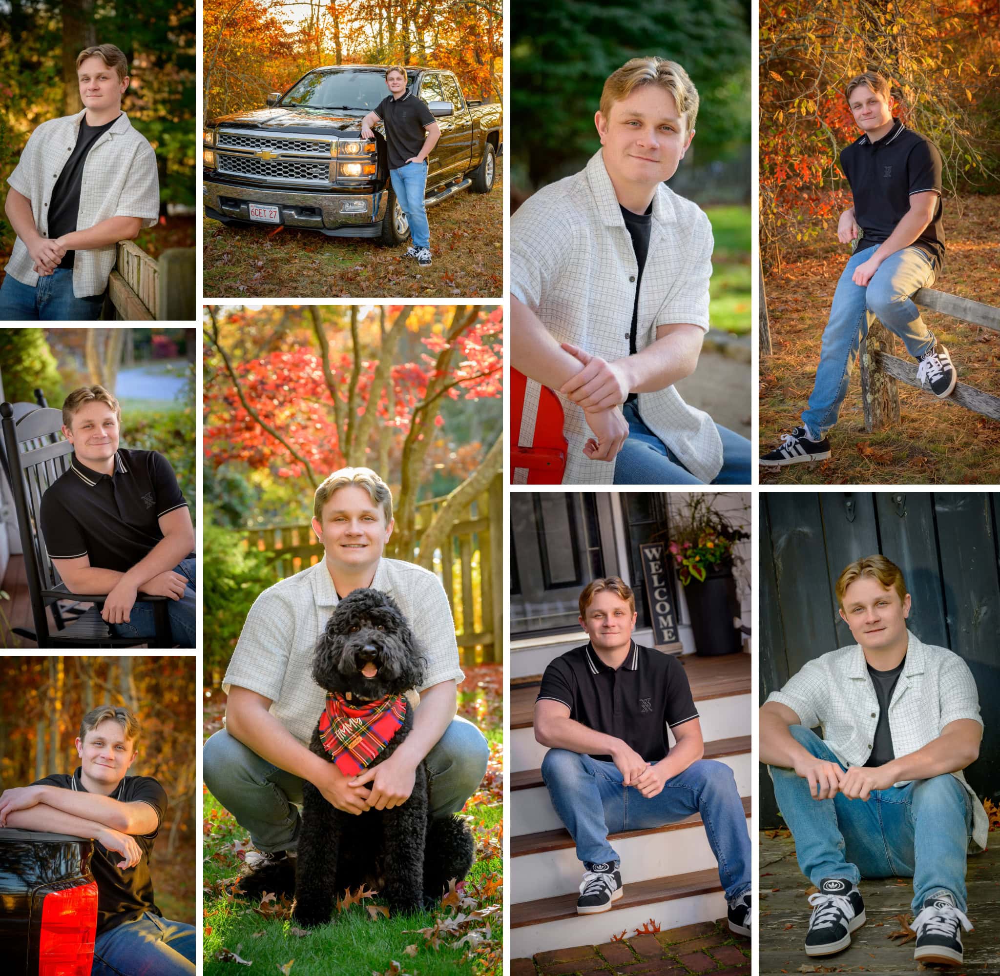 senior pictures at home in sandwich, massachusetts
