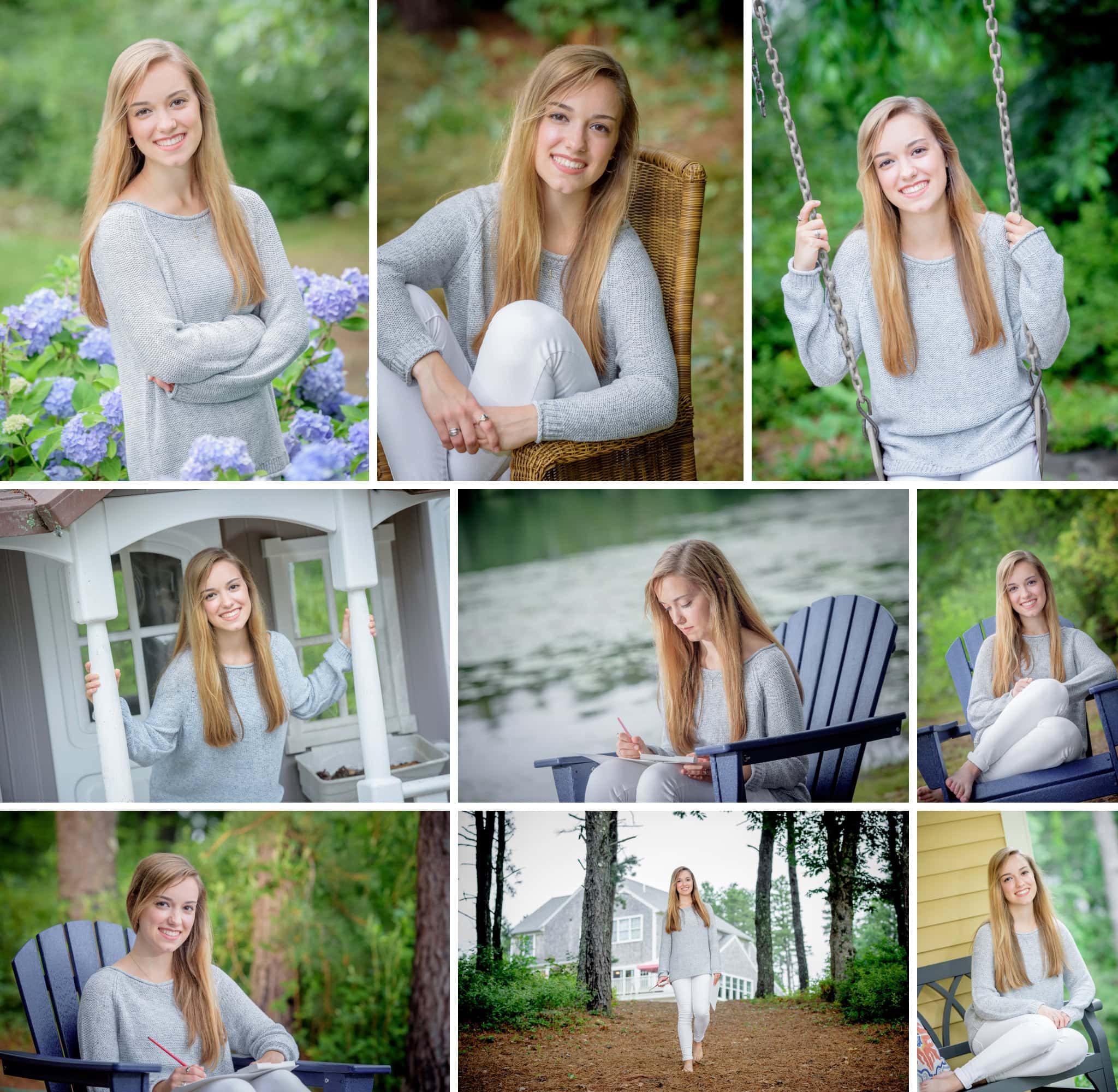 senior pictures at home in backyard in wareham, massachusetts