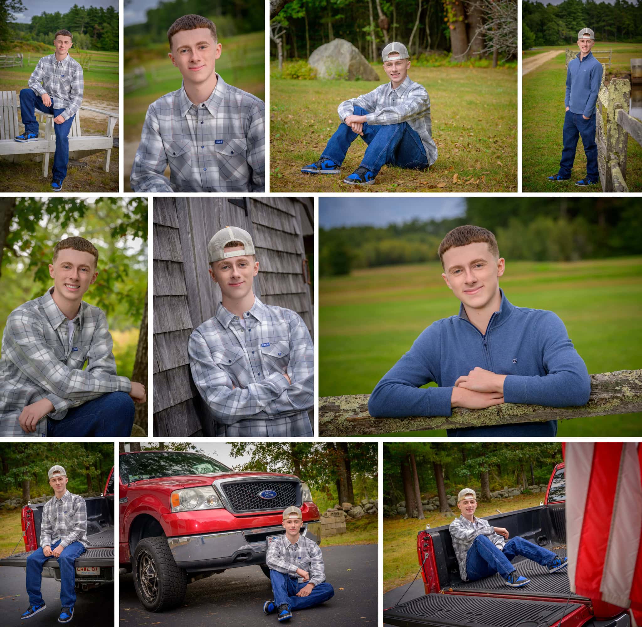 at home senior pictures in a backyard in middleboro, massachusetts