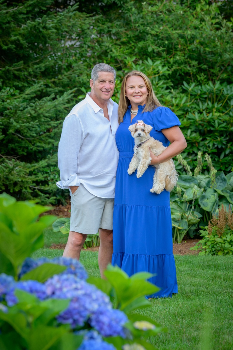 family-beach-portrait-massachusetts-1-15 couple portrait with their dog at their cape cod home in hyannis